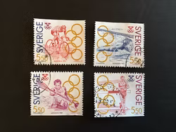 OLYMPISKT GULD III 1992, facit nr 1738-1741 stämplad serie