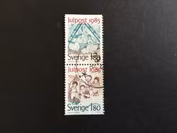 JULPOST 1985, facit nr 1379 SX stämplat par