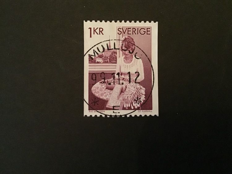 KNYPPLERSKA 1976 facit nr 955 A lyxstämplat MULLSJÖ