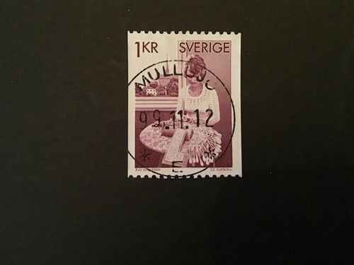 KNYPPLERSKA 1976 facit nr 955 A lyxstämplat MULLSJÖ
