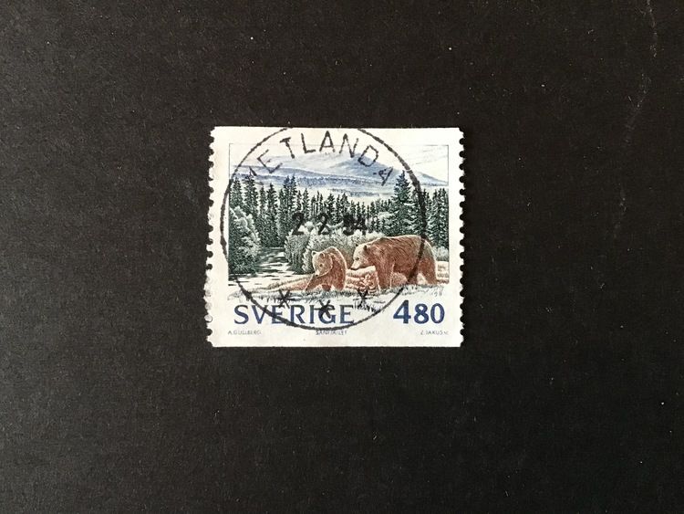NATIONALPARKER 2 1990 facit nr 1603 lyxstämplat VETLANDA