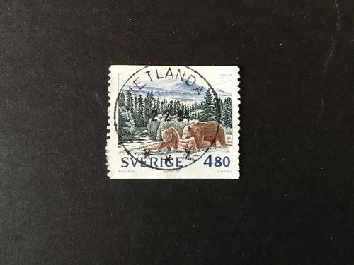 NATIONALPARKER 2 1990 facit nr 1603 lyxstämplat VETLANDA