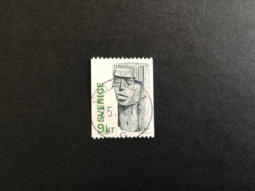 FLICKHUVUD 1976 facit nr 975 lyxstämplat VETLANDA