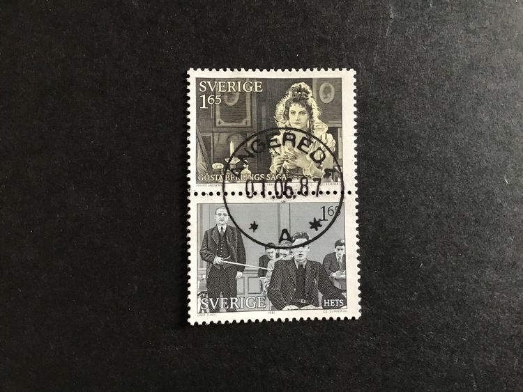 SVENSK FILMHISTORIA facit nr 1187+1188 i  lyxstämplat par ANGERED