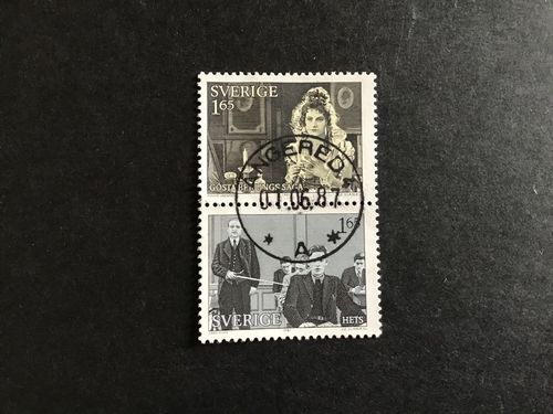 SVENSK FILMHISTORIA facit nr 1187+1188 i  lyxstämplat par ANGERED