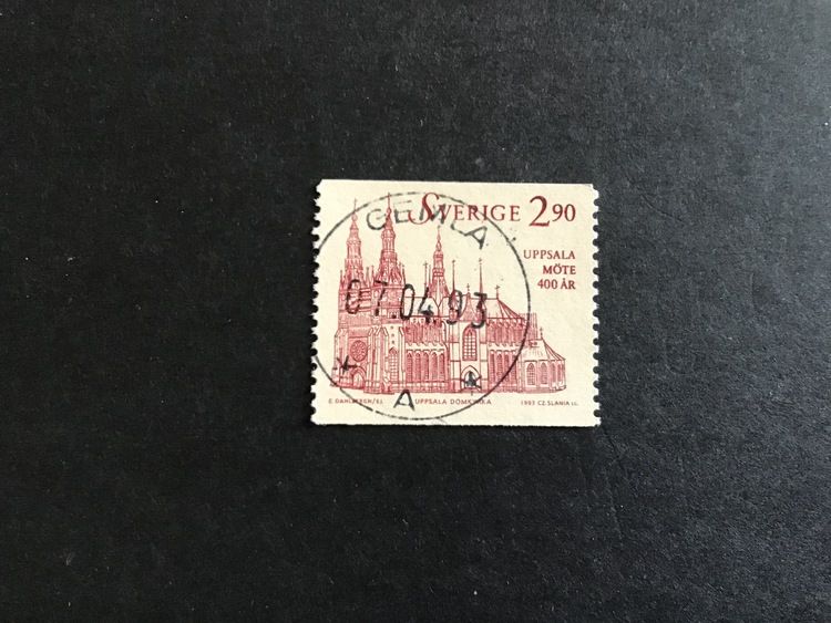 UPPSALA MÖTE 400 ÅR 1993 facit nr 1787 lyxstämplat GEMLA