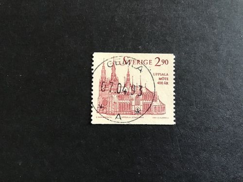 UPPSALA MÖTE 400 ÅR 1993 facit nr 1787 lyxstämplat GEMLA