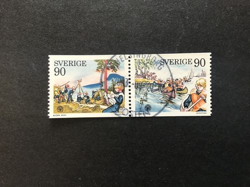 SCOUTING 1975 facit nr 939 SX 2 lyxstämplat par HELSINGBORG