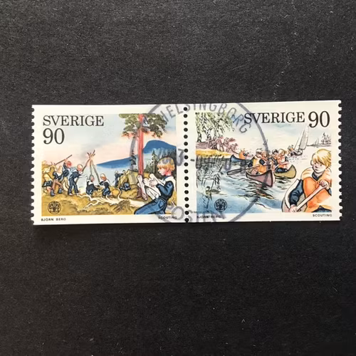 SCOUTING 1975 facit nr 939 SX 2 lyxstämplat par HELSINGBORG