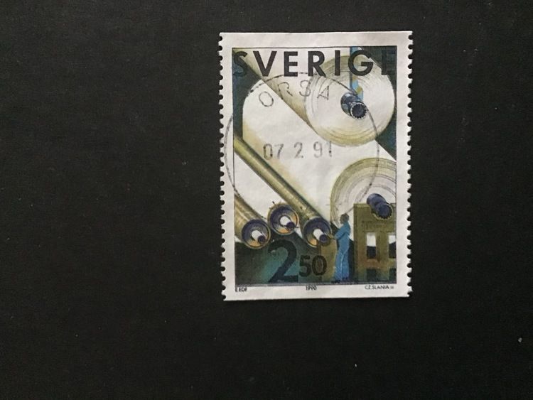 MASSA OCH PAPPER 1990 facit nr 1639 lyxstämplat ORSA