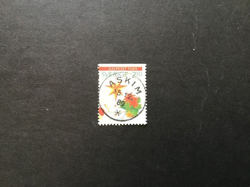 JULPOST 1989 facit nr 1595 Lyxstämplat ASKIM