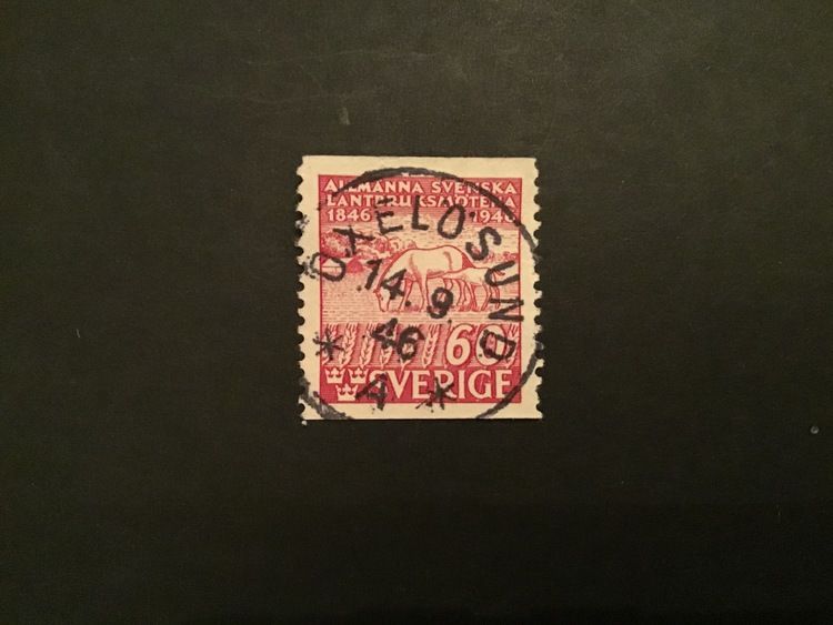 SVENSKA LANTBRUKSMÖTENA facit nr 369 praktstämplat OXELÖSUND