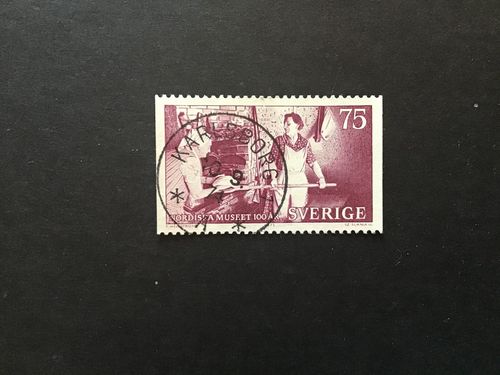 NORDISKA MUSEET facit nr 835 lyxstämplat KARLSBORG 1