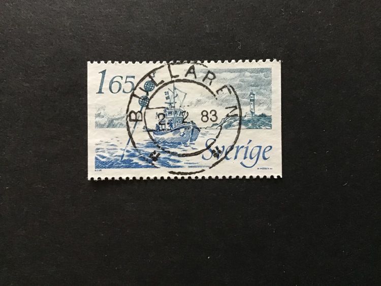 NYA SJÖMÄRLEN 1982 facit nr 1217 lyxstämplat BULLAREN