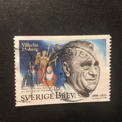 WILHELM MOBERG 1998 lyxstämplat POSTEN SVERIGE