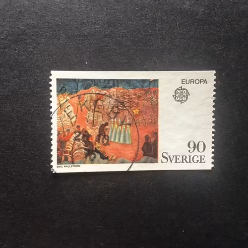 EUROPA IV MÅLARKONST facit nr 916  praktstämplat EKEBY