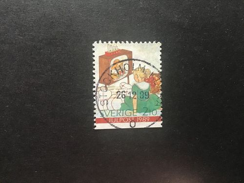 JULPOST 1989 facit nr 1597 praktstämplat STOCKHOLM-KLARA
