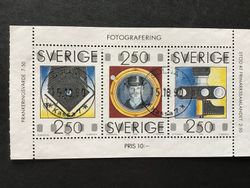 FOTOGRAFERING 1990 facit nr 1647-1649 lyxstämplat block SOLNA 1