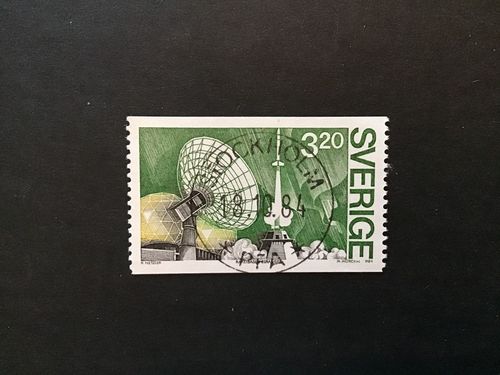 Satelitprojektet Viking facit nr 1323 lyxstämplat STOCKHOLM PFA