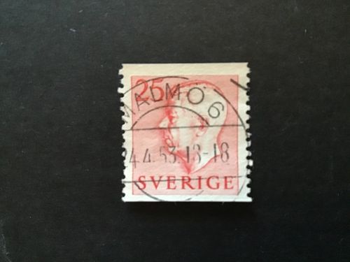 GUSTAF VI ADOLF TYP I facit nr 405 A PRAKTSTÄMPLAT MALMÖ 6