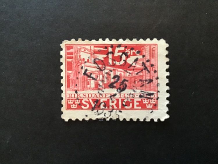 RIKSDAGEN 500 ÅR facit nr 242 C praktstämplat EDSGATAN