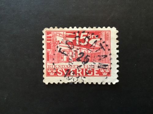 RIKSDAGEN 500 ÅR facit nr 242 C praktstämplat EDSGATAN