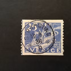 Postverket  facit nr 250 PRAKTSTÄMPLAT STRÖMSUND