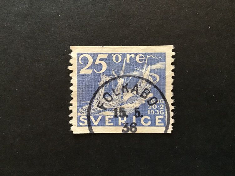Postverket facit nr 250 PRAKTSTÄMPLAT FOLKABO