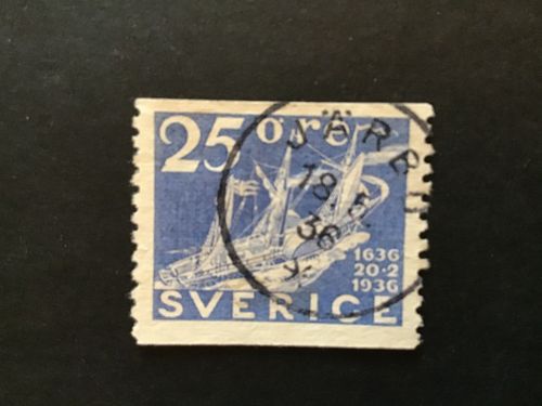 Postverket facit nr 250 PRAKTSTÄMPLAT JÄRBO