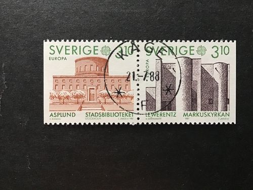 EUROPA XVI facit nr 1447 SX Lyxstämplat par KÅGE