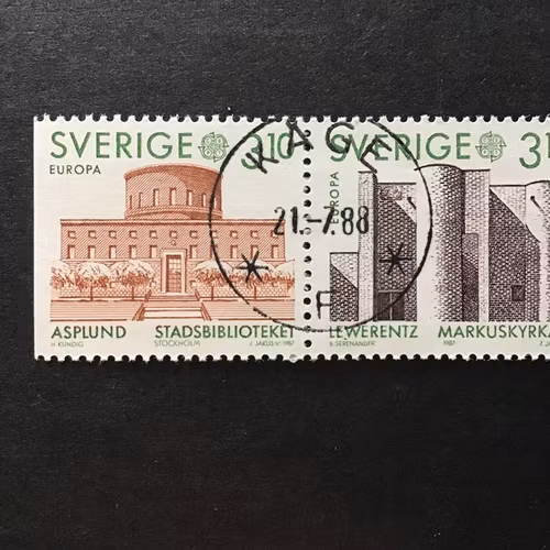 EUROPA XVI facit nr 1447 SX Lyxstämplat par KÅGE