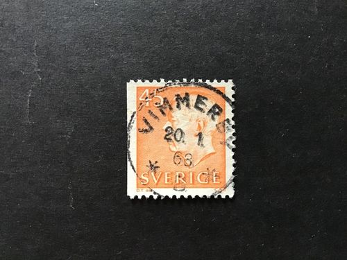 GUSTAF V ADOLF TYP III facit nr 429 B1 PRAKTSTÄMPLAT VIMMERBY