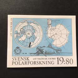 SVENSK POLARFORSKNING facit nr 1576-1581  lyxstämplat häfte JÖNKÖPING  1