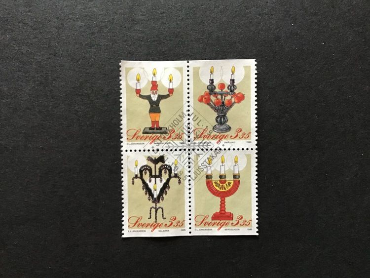 JULPOST 1995 lyxstämplat STOCKHOLM JUL