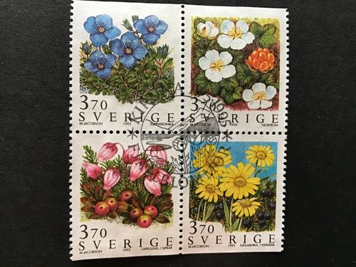 FJÄLLBLOMMOR 1995 lyxstämplat KIRUNA