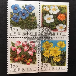 FJÄLLBLOMMOR 1995 lyxstämplat KIRUNA