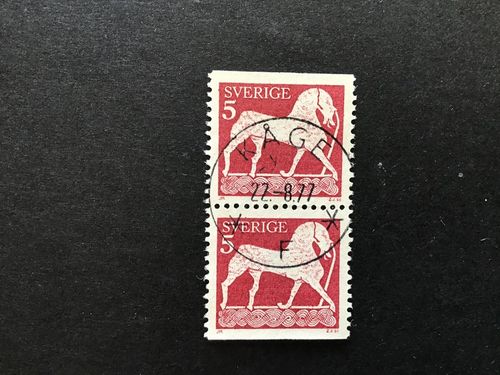 FORNTIDA KONST facit nr 816 BB V1 lyxstämplat par KÅGE