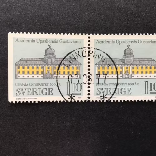 UPPSALA UNIVERSITET facit nr 1005 BB lyxstämplat par LINKÖPING