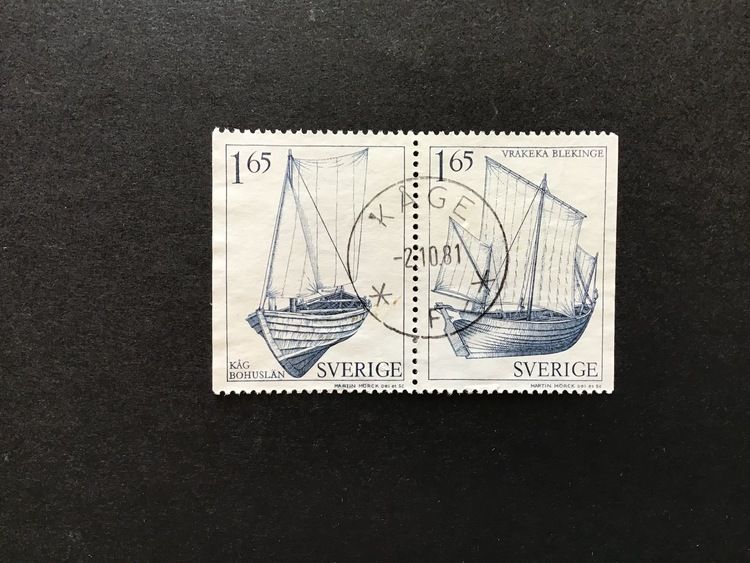 ALLMOGEBÅTAR facit nr 1170 SX lyxstämplat par KÅGE