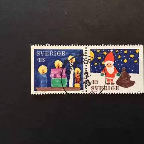 JULFRIMÄRKEN 1972 facit nr 794 SX lyxstämplat par GNARP