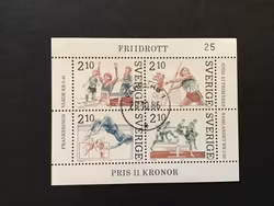 FRIIDROTT 1986 facit nr 1420-1423  lyxstämplat block VARBERG 1