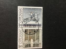 JOHN BAUER 1982 facit nr 1197 SX lyxstämplat par ÅMOTFORS