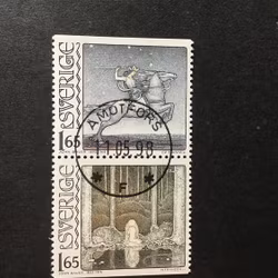 JOHN BAUER 1982 facit nr 1197 SX lyxstämplat par ÅMOTFORS