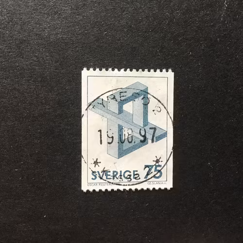 OMÖJLIGA FIGURER 1982 facit nr 1201 lyxstämplat TYRESÖ 2