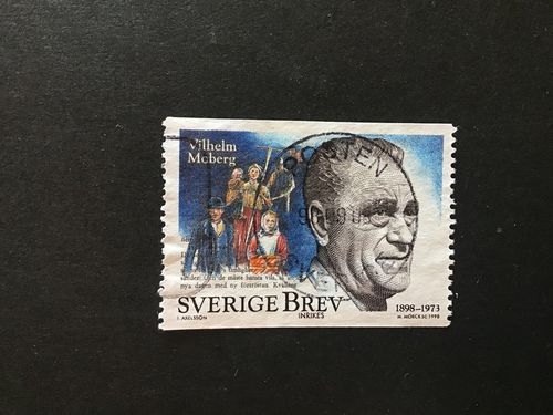 WILHELM MOBERG 1998 lyxstämplat POSTEN SVERIGE