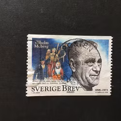 WILHELM MOBERG 1998 lyxstämplat POSTEN SVERIGE