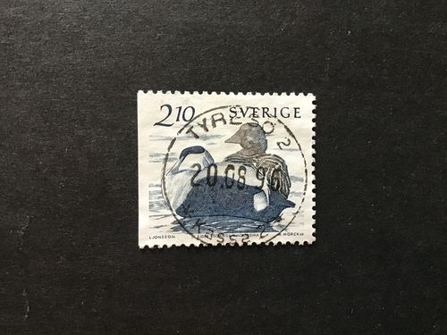 FÅGLAR VID VATTEN 1986 facit nr 1393 lyxstämplat TYRESÖ 2