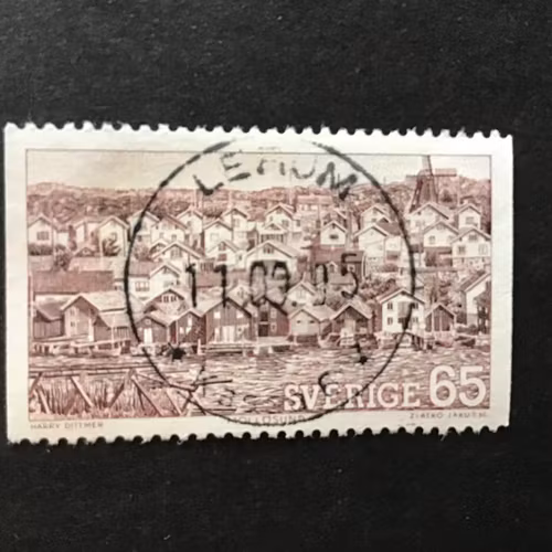 VÄSTKUST 1974 facit nr 767 lyxstämplat LERUM