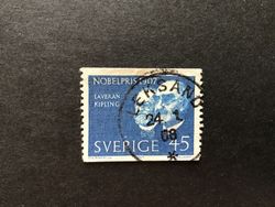 NOBELPRISTAGARE 1907 facit nr 619 A praktstämplat LEKSAND