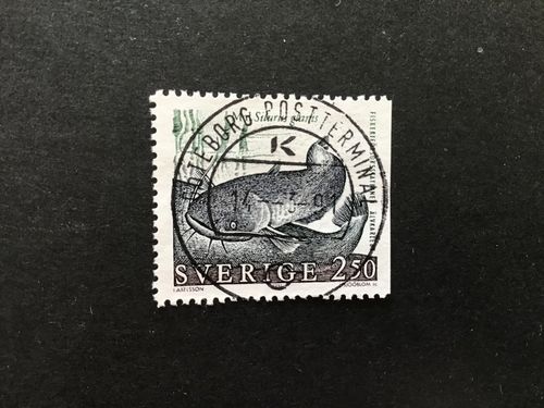 SÄLLSYNTA SÖTVATTENFISKAR facit nr 1667 lyxstämplat GÖTEBORGS POSTTERMINAL